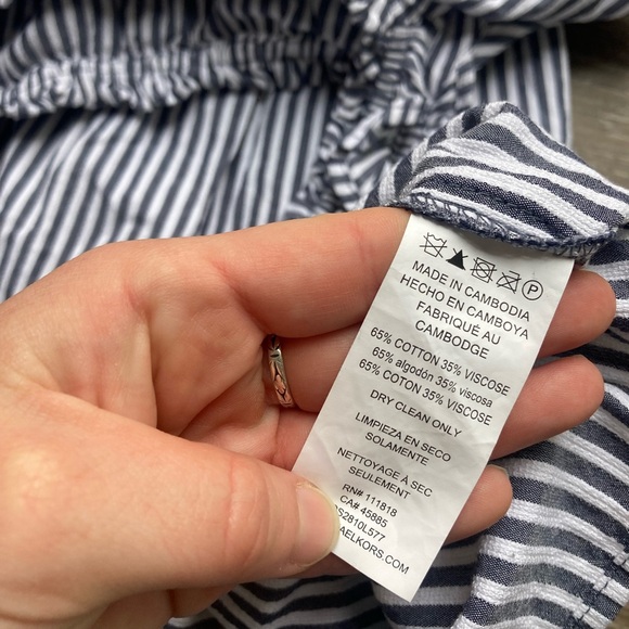 Michael Kors Grey and White Striped Maxi Dress Size Small - Picture 5 of 5